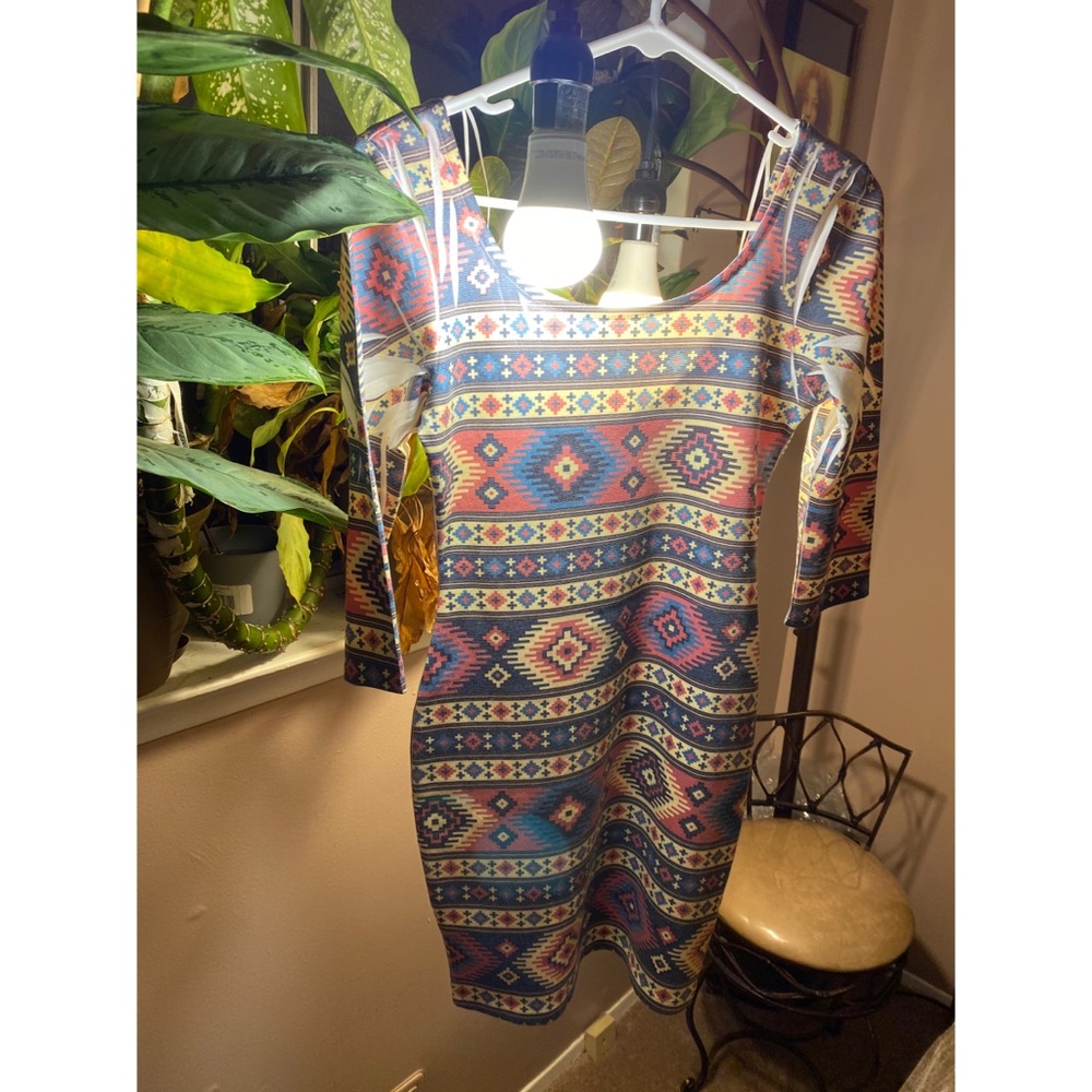 Tribal Dress with Low Cut back